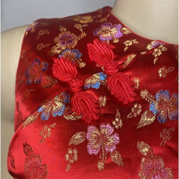 Vintage Eastern Collection Fur Trimmed Cheongsam Dress & Matching Jacket - Picture 5 of 11